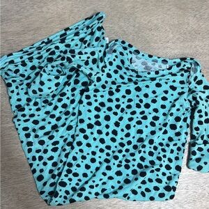 Posh Peanut Teal and Black Polka Zip Sleepbag
